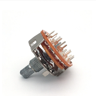 Saklar Putar Berkelanjutan DC500V 100ohm 4 Saklar Pemilih Kutub 2 Posisi