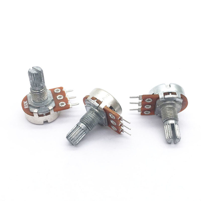 WH148 Series Rotary Potensiomer Umur Panjang Kontrol Volume Potensiometer Potensiometer Film Karbon Untuk Audio