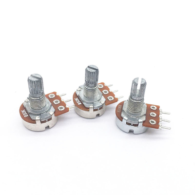 WH148 Series Rotary Potensiomer Umur Panjang Kontrol Volume Potensiometer Potensiometer Film Karbon Untuk Audio