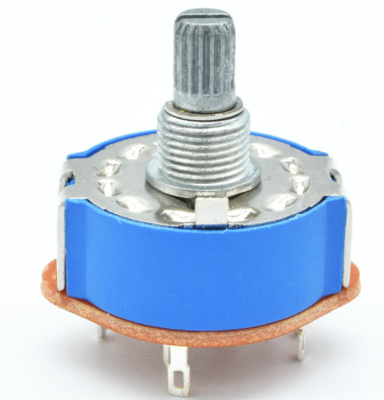 Saklar Rotary Band Diameter 25mm Dengan Penutup Debu Biru Digunakan Untuk Alat Listrik Dan Transduser