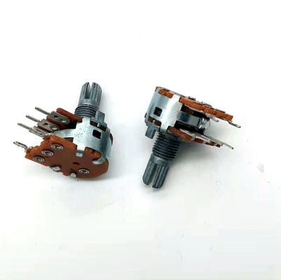 16mm Poros Logam Rotary Switch Potensiometer Untuk Penguat Audio