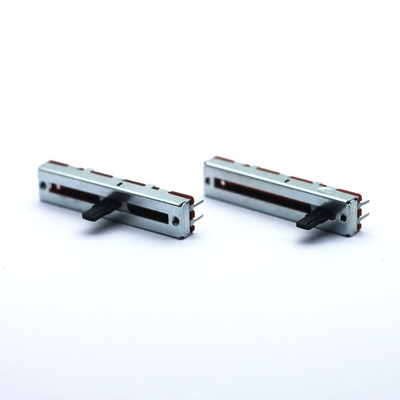Cina Produsen Potensiometer Geser dengan Switch 30mm Travel Linear 5k 10k ohm potensiometer 100k potensiometer