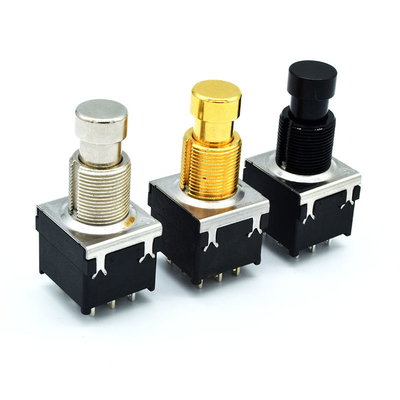 Produsen Soft Click 3PDT Guitar Effect Pedal Foot Switch 9 Pin Effect Foot Switch Push Button Switch