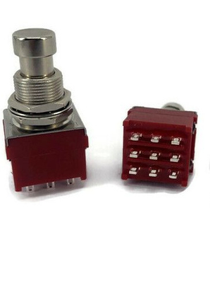 Produsen Soft Click 3PDT Guitar Effect Pedal Foot Switch 9 Pin Effect Foot Switch Push Button Switch