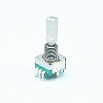 11mm Continuous Rotary Switch 300V AC Rotary Knob Dengan Push Button 360 Derajat