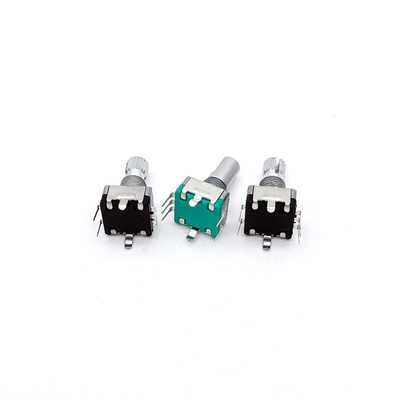 11mm Continuous Rotary Switch 300V AC Rotary Knob Dengan Push Button 360 Derajat