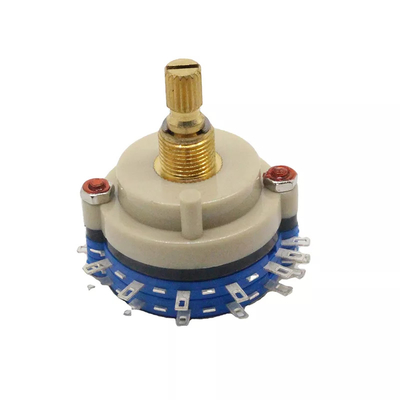 CE 0.8mm Saklar Rotary Berkelanjutan 0.5A 4 Pole 2 Posisi Rotary