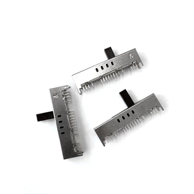 Sliver 0.3A Saklar Geser Listrik 4P8T Konsol Suara Geser Horizontal