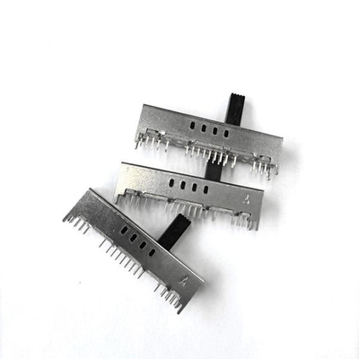 Sliver 0.3A Saklar Geser Listrik 4P8T Konsol Suara Geser Horizontal