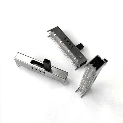 Sliver 0.3A Saklar Geser Listrik 4P8T Konsol Suara Geser Horizontal