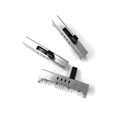 Sliver 0.3A Saklar Geser Listrik 4P8T Konsol Suara Geser Horizontal