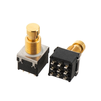 3PDT Sakelar Kaki Gitar 17mm Sakelar Kaki Terminal Kawat 9 Pin