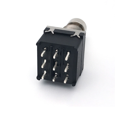 3PDT Sakelar Kaki Gitar 17mm Sakelar Kaki Terminal Kawat 9 Pin