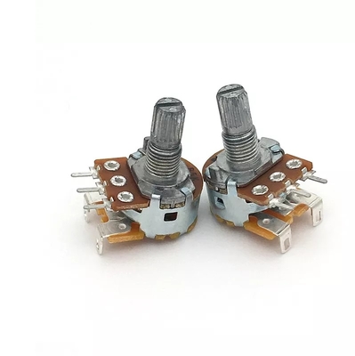 Potensiometer 5k Dengan Saklar 15mm Dual Gang Audio Taper