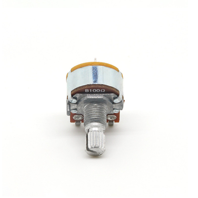 25ohm B100k Potensiometer Ganda 0.5A Saklar Putar Berkelanjutan