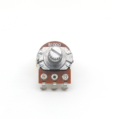 25ohm B100k Potensiometer Ganda 0.5A Saklar Putar Berkelanjutan