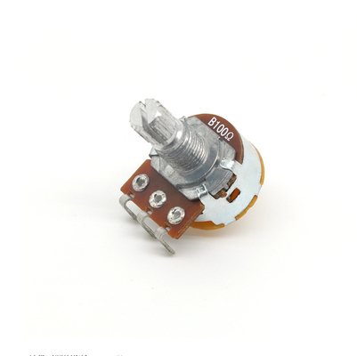 25ohm B100k Potensiometer Ganda 0.5A Saklar Putar Berkelanjutan
