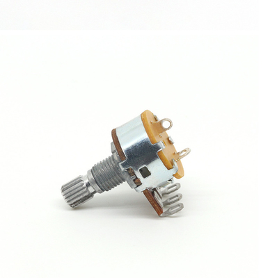 25ohm B100k Potensiometer Ganda 0.5A Saklar Putar Berkelanjutan