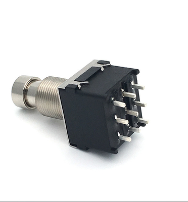 SF17 10000 Siklus 2pdt Sakelar 9 Pin Tombol Tekan Kaki 100ohm