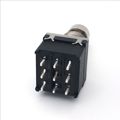 SF17 10000 Siklus 2pdt Sakelar 9 Pin Tombol Tekan Kaki 100ohm