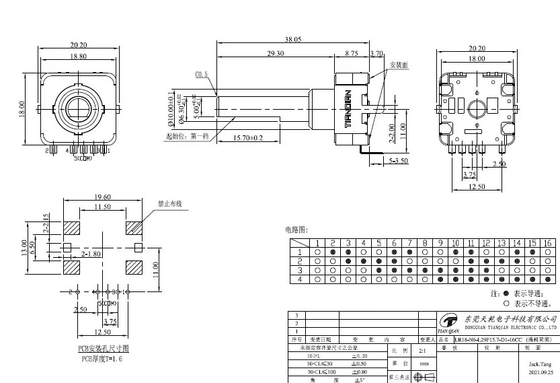 100ohm Encoder 5 Pin 1mA Mesin Cuci Rotary Encoder Tahan Air