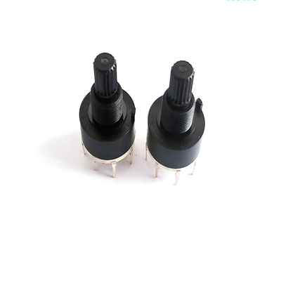 Plastik 16mm 8 Posisi Rotary Switch Kulkas Pemanas Kutub Tunggal 0.3A