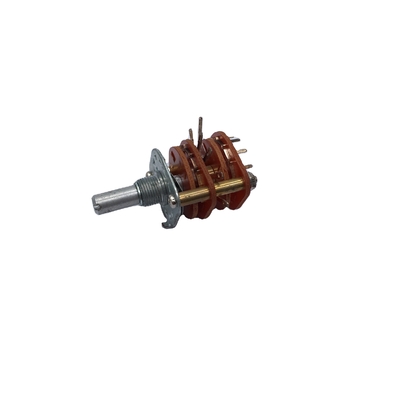 Dua Lapisan 500V Multi Pole Rotary Switch Rohs 4 Pole 6 Posisi Rotary