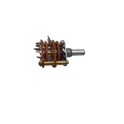 Dua Lapisan 500V Multi Pole Rotary Switch Rohs 4 Pole 6 Posisi Rotary
