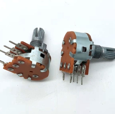 Potensiometer Penguat 0.2W Logam Dengan Saklar 16mm Untuk Kotak Suara