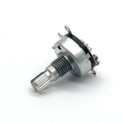 0.08W 12 Posisi Saklar Putar Potensiometer 50ohm Pot Saklar Putar Tiang Tunggal