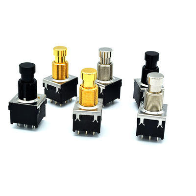 Produsen Soft Click 3PDT Guitar Effect Pedal Foot Switch 9 Pin Effect Foot Switch Push Button Switch